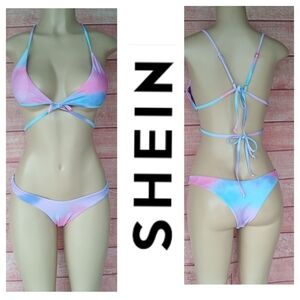 SHEIN Pastel Bikini Set with Tie Details